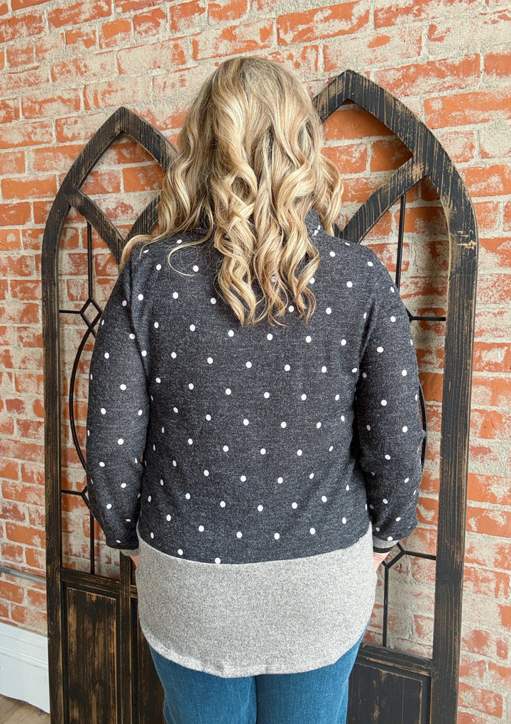 Can't Pass Up A Polka Dot Cowlneck