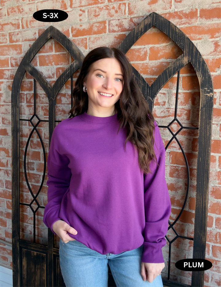 Cozy By The Campfire Crewneck-Red Tones