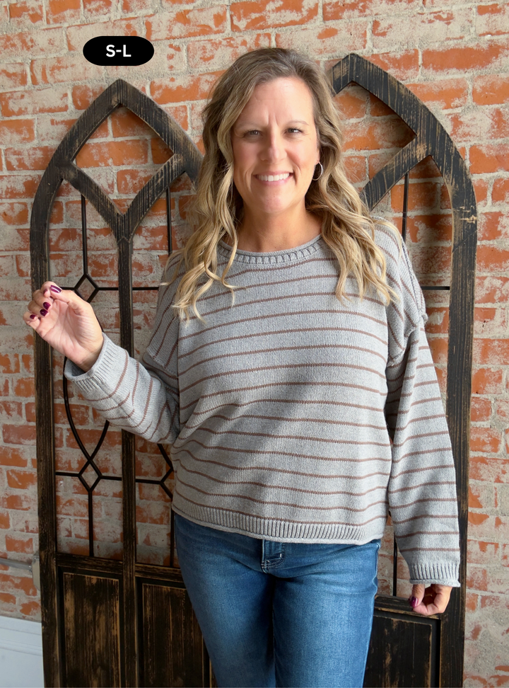 Feel The Warmth Striped Sweater