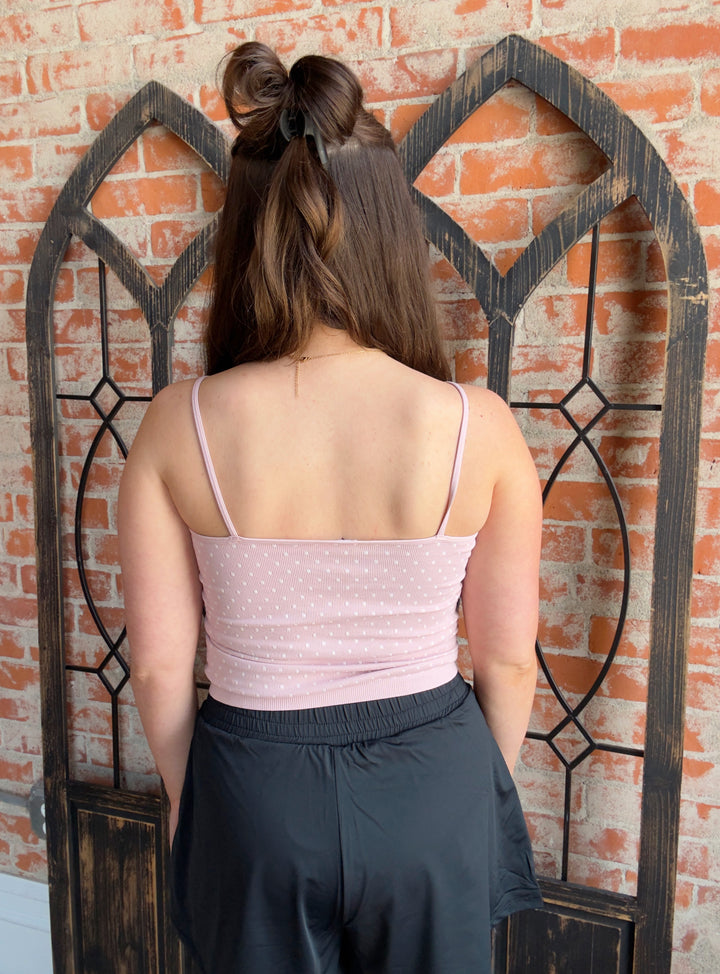 Bring It Polka Dot Cami-Blush