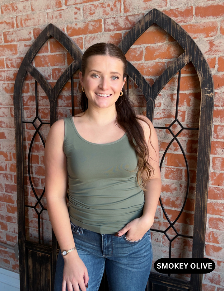 Reversible Favored Tank - Green Tones