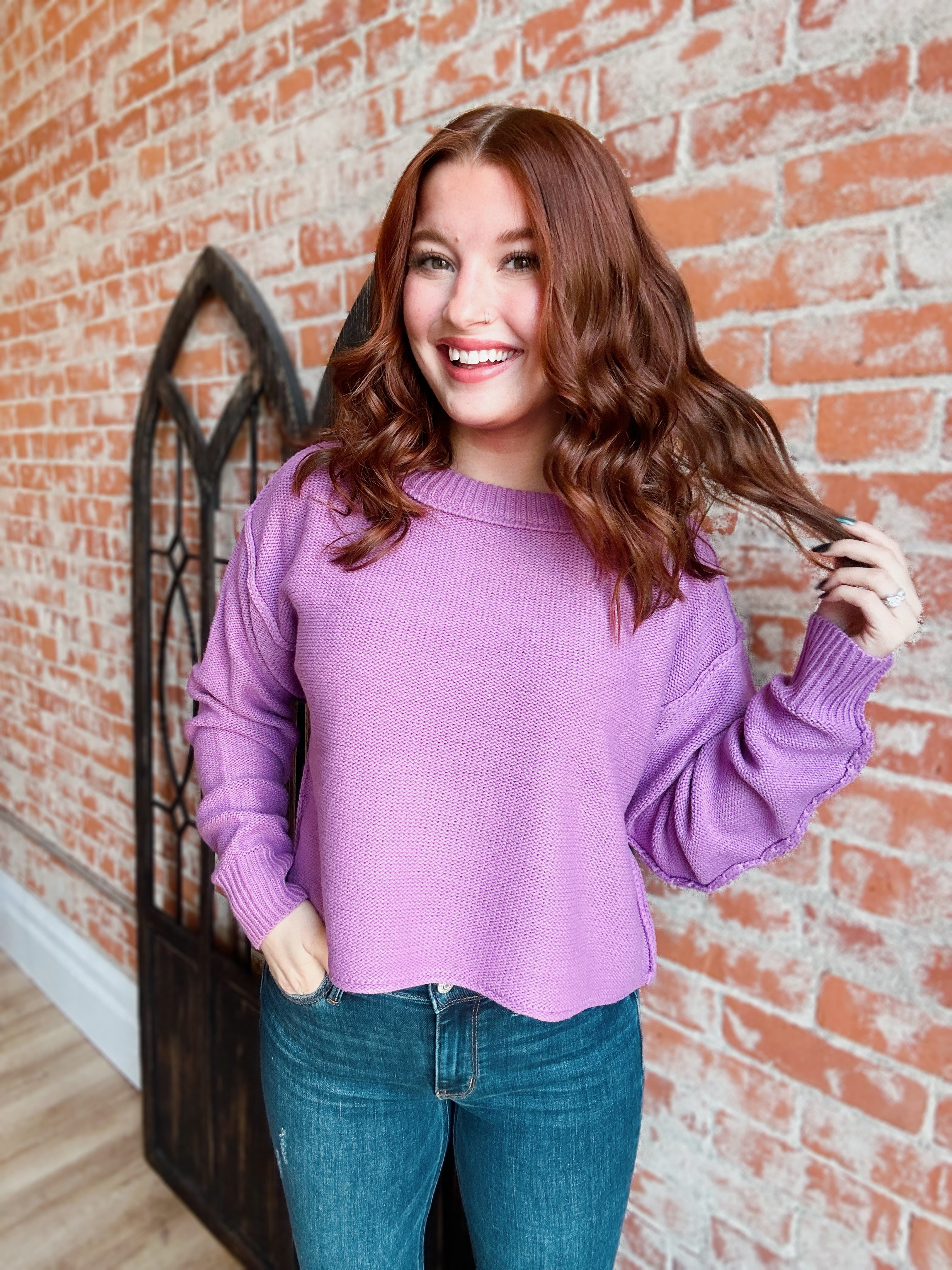 Mauve sweater on sale