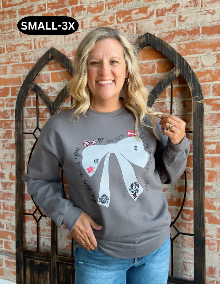 Put A Bow On IT Buckeye Crewneck