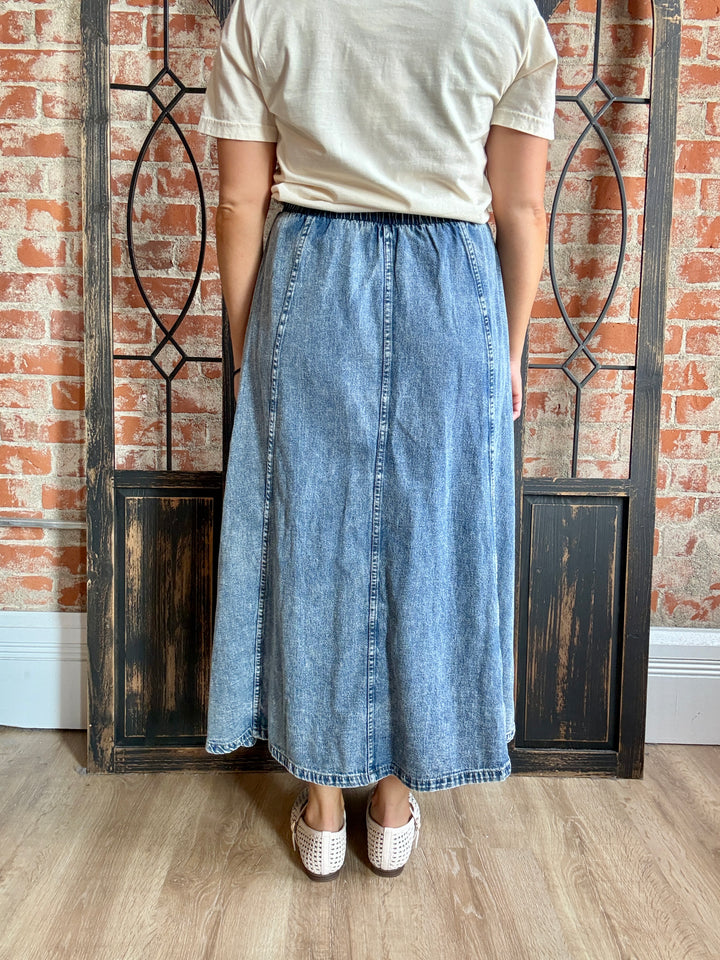 Through It All Denim Skirt