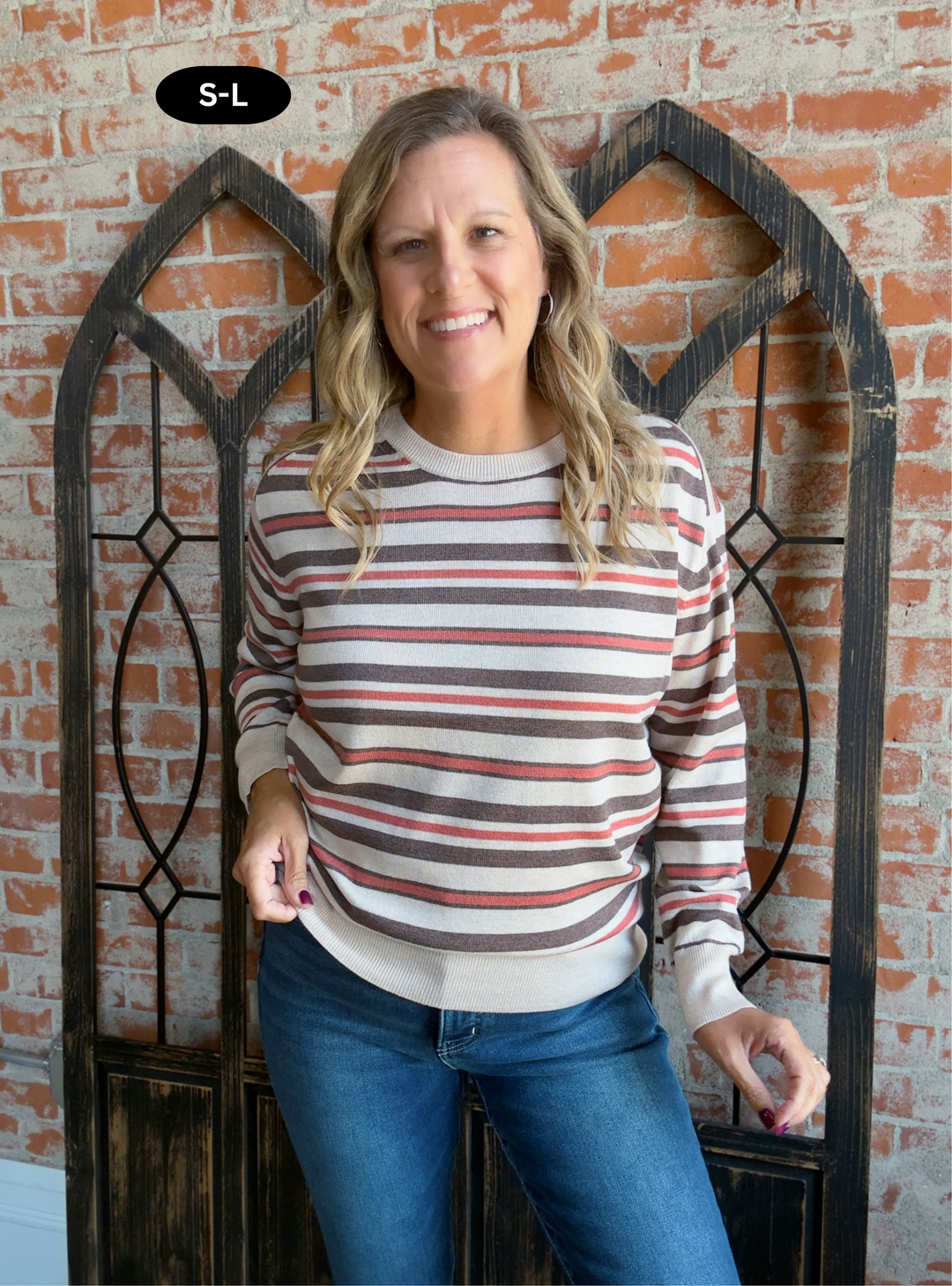 Fall Festivities Striped Sweater