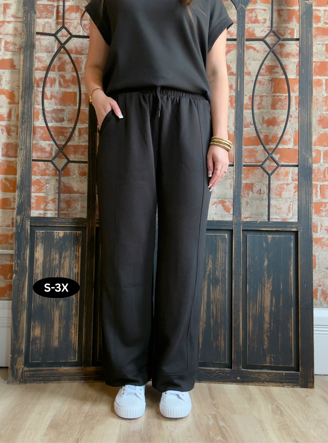 In The Zone Scuba Pant-Black & Grey