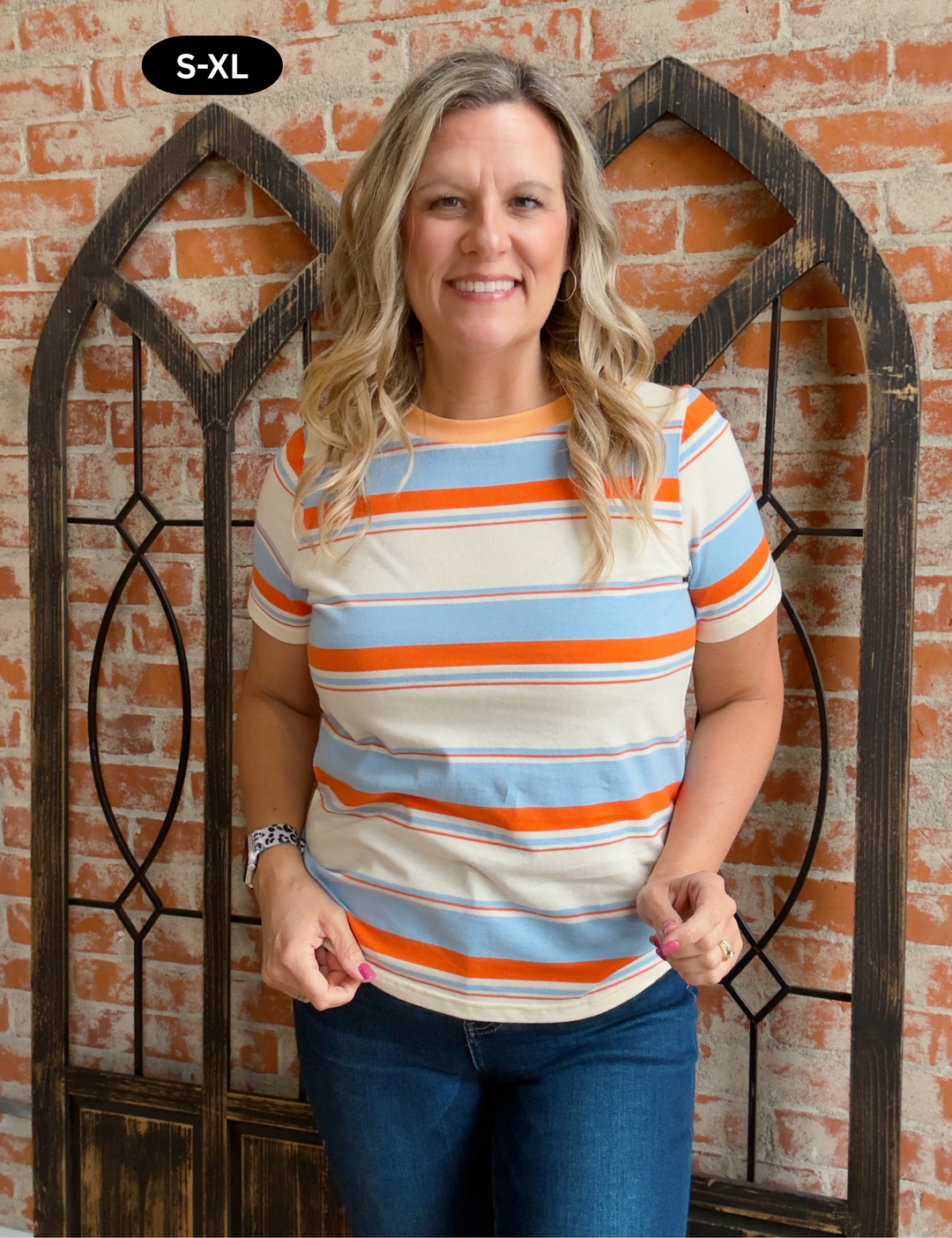 Summer Skies Striped Tee