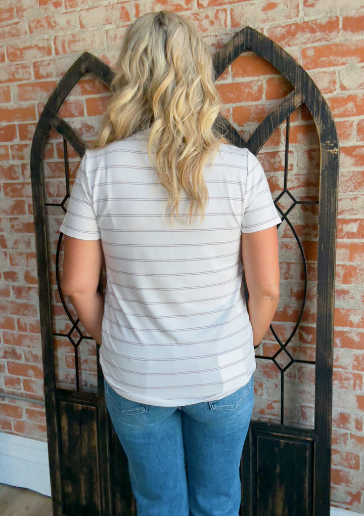 Cloud Soft Double Stripe Tee