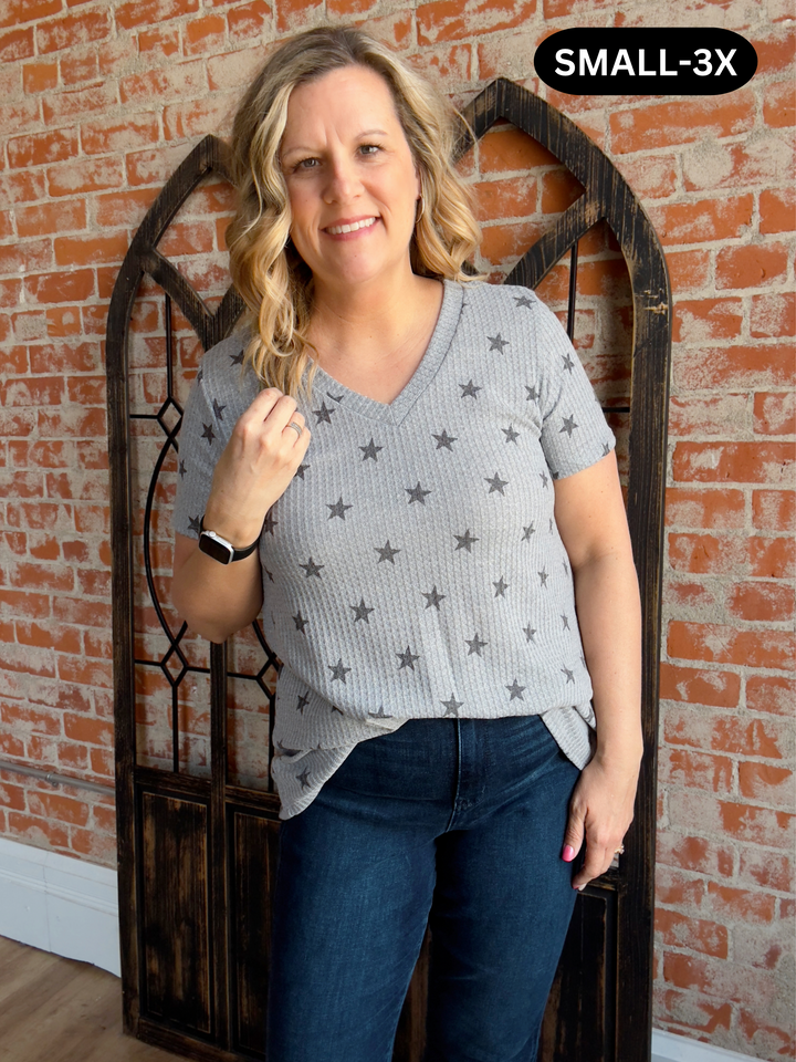 Old Glory Waffle Knit Star Tee