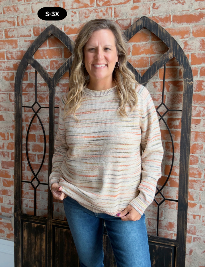 With The Wind Multi Stripe Sweater
