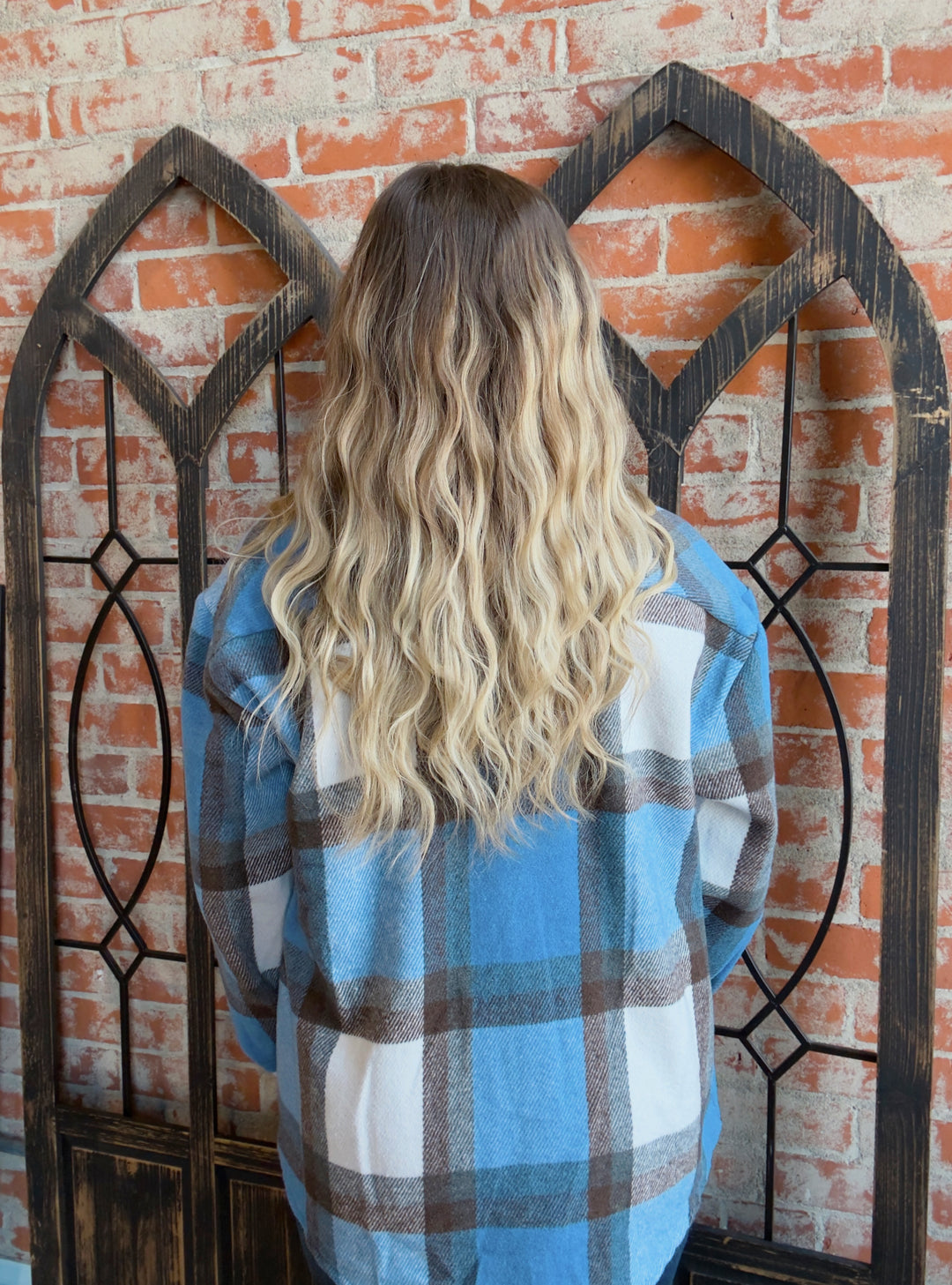 Winter Whisper Shacket- Ice Blue