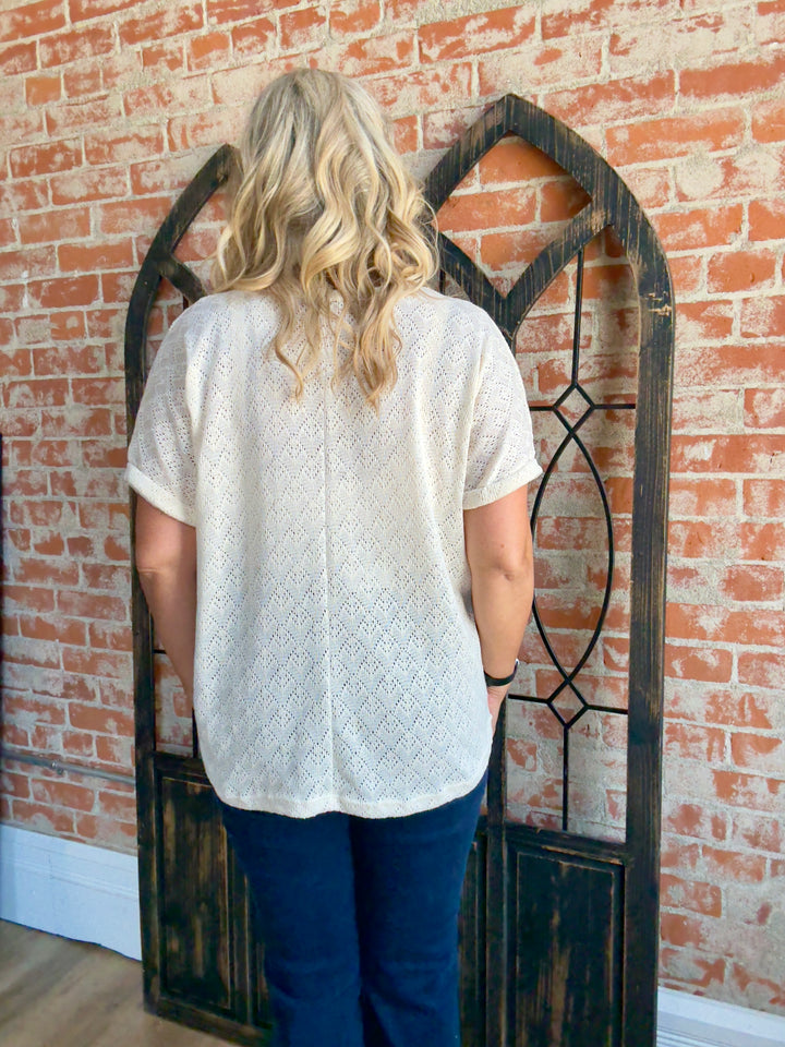 Keep It Muted Crochet Tee