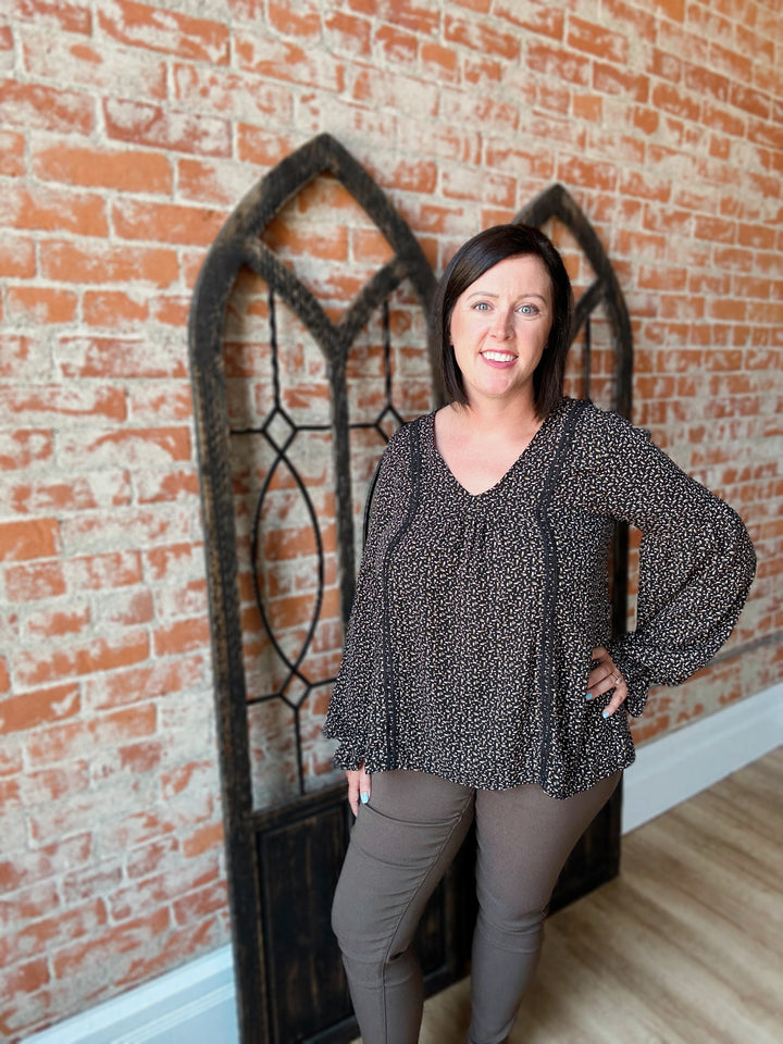 Just Around The Bend Spotted Blouse