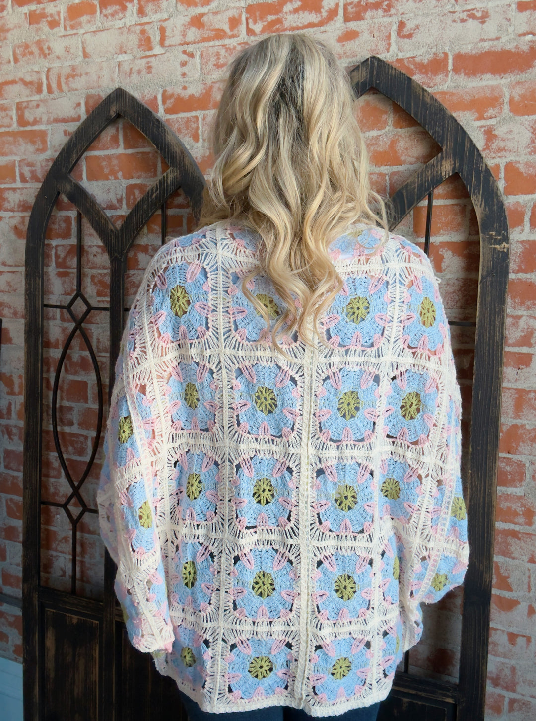 Crochet The Day Away Cardigan-Sky Blue