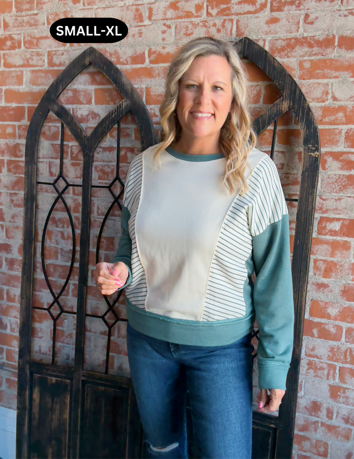On The Other Side Sweatshirt- Sage