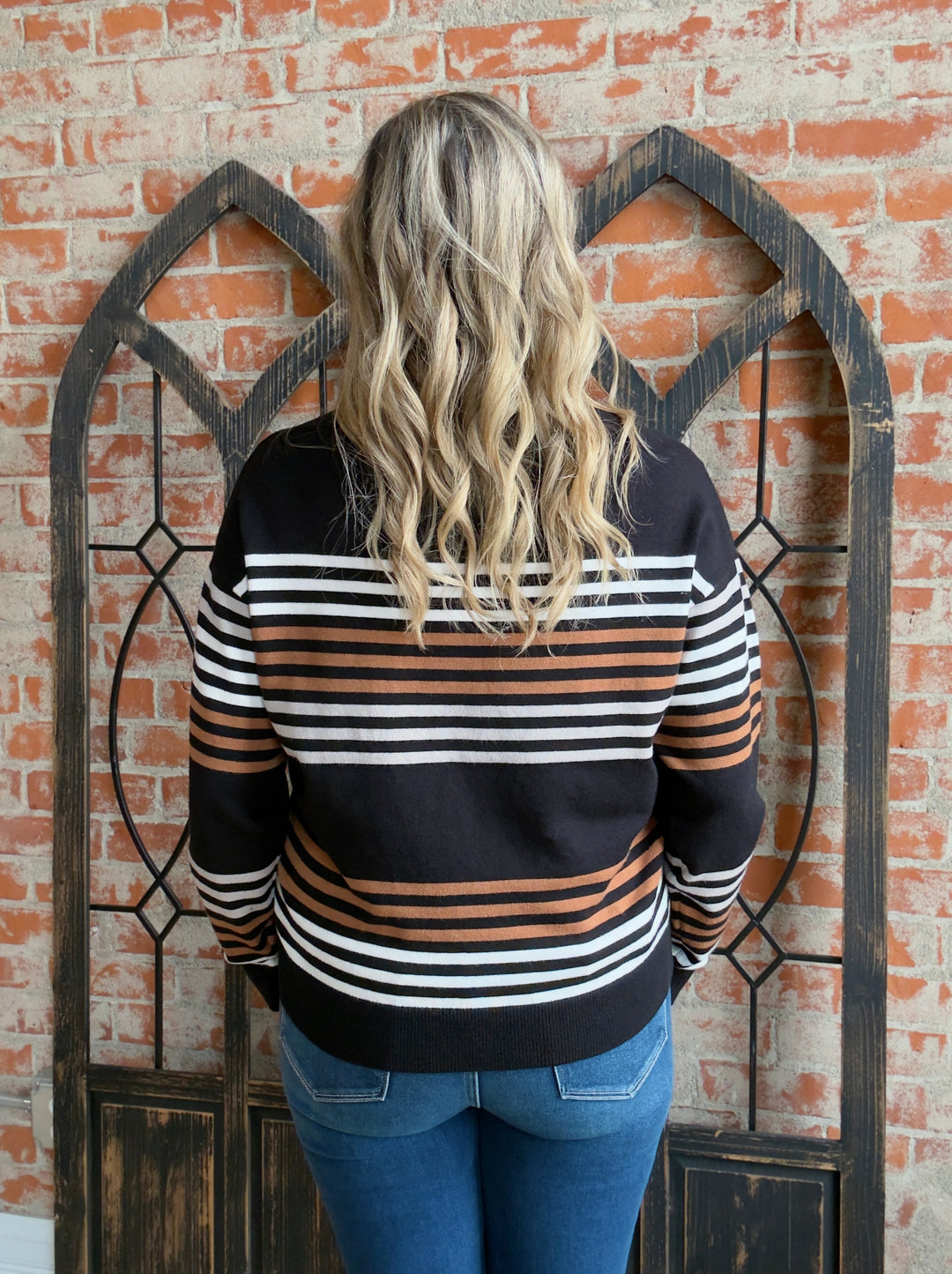Times Ticking Striped Sweater