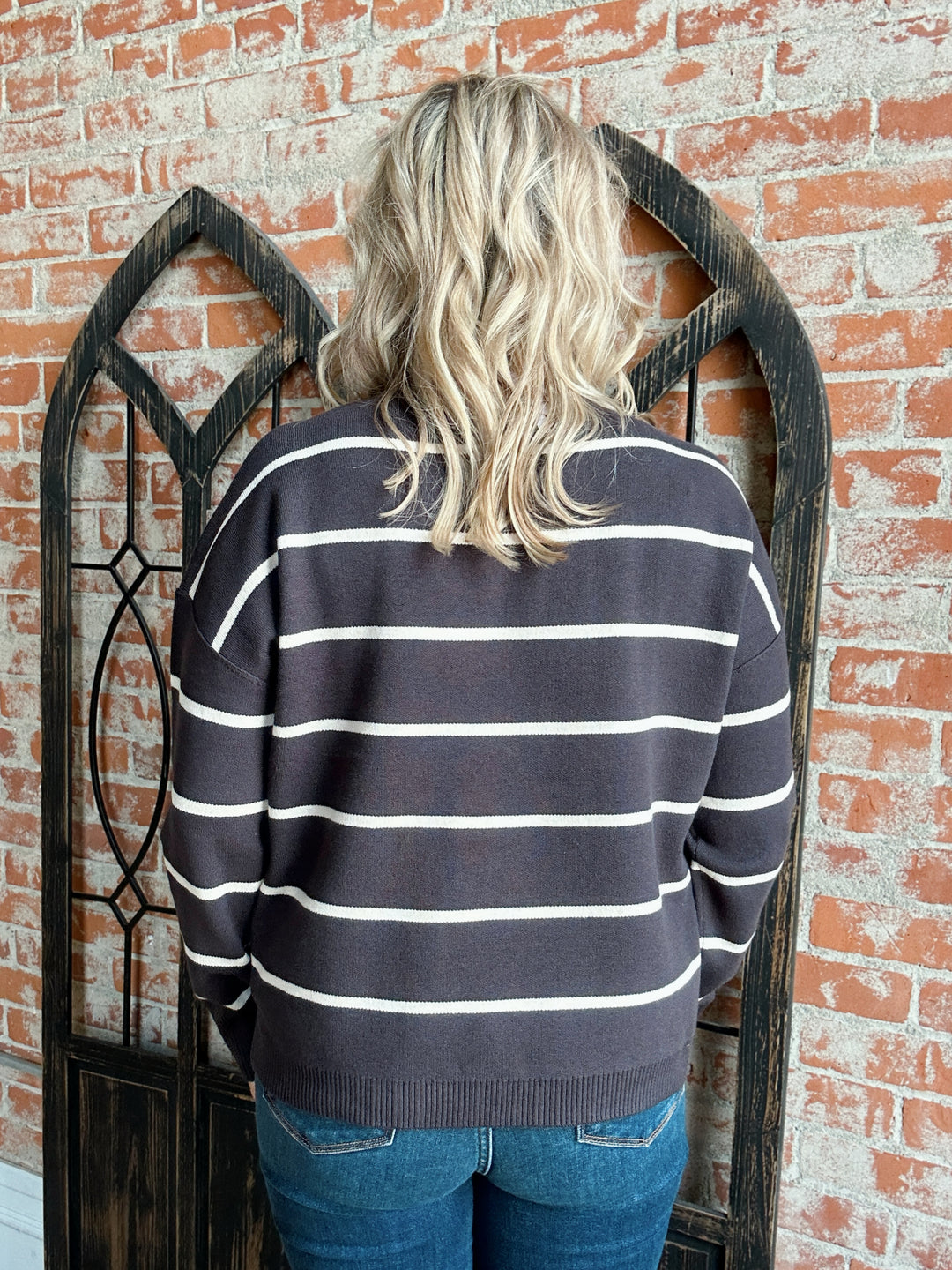 Take A Moment Striped Sweater-2 Colors