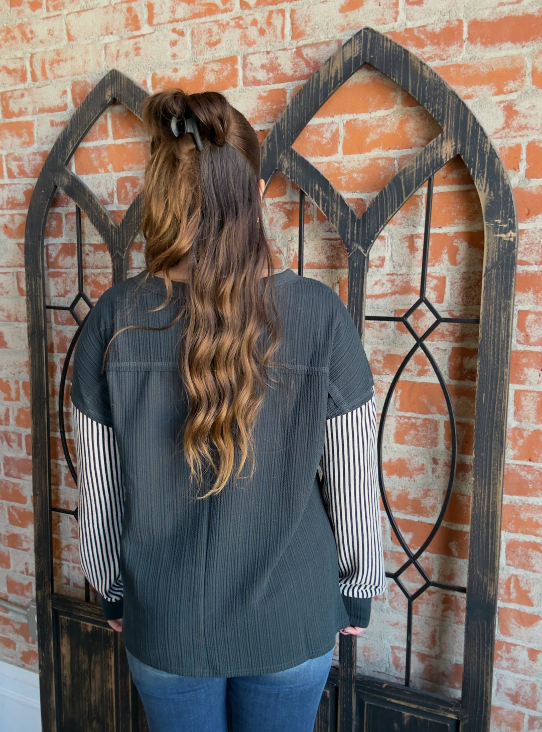 What I Said Striped Sleeve