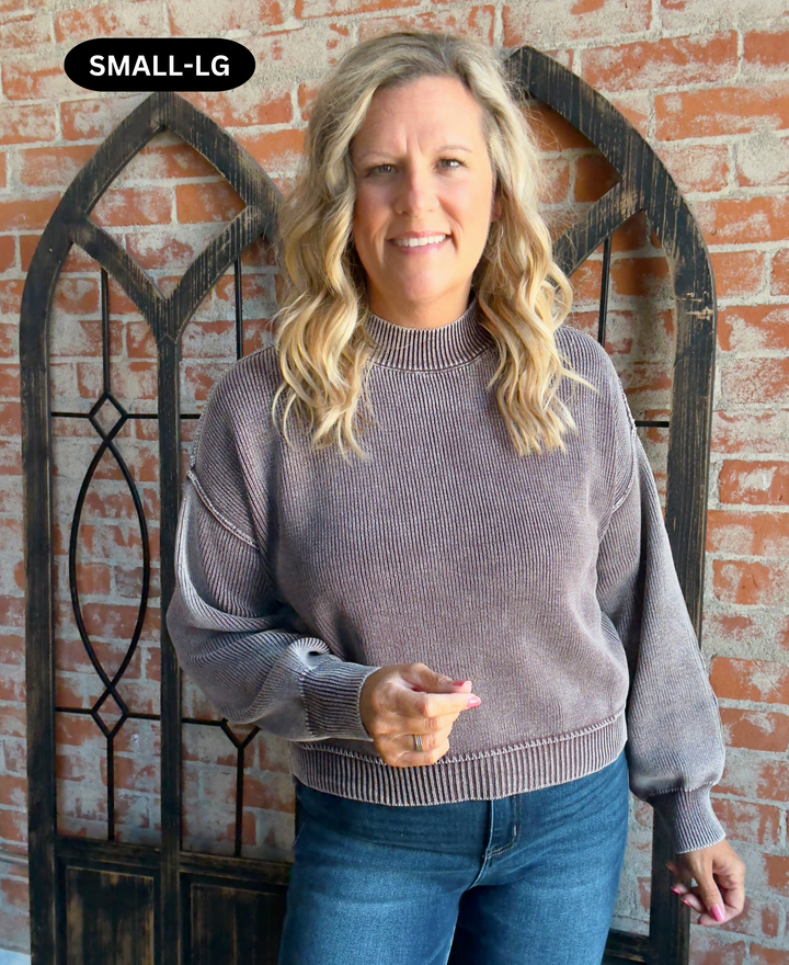 Never Ordinary Washed Sweater