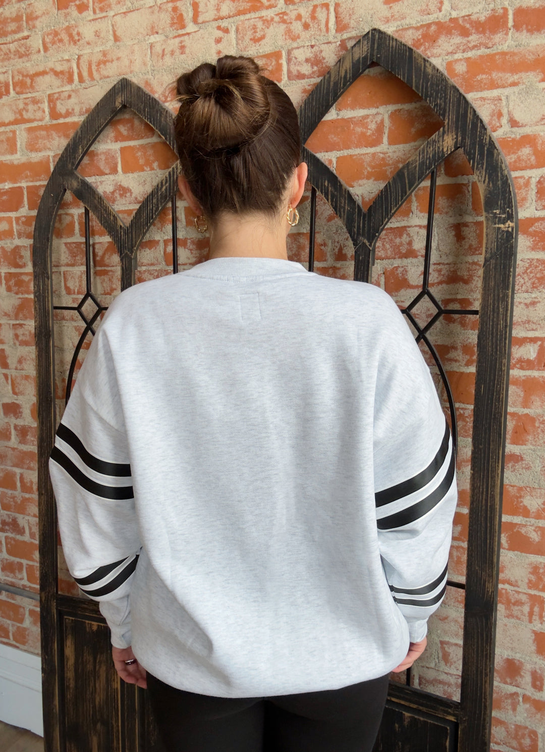 OSU Off The Grid stripe Sleeve Crewneck