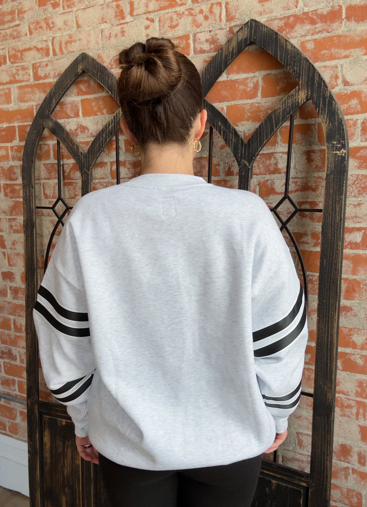 OSU Off The Grid stripe Sleeve Crewneck