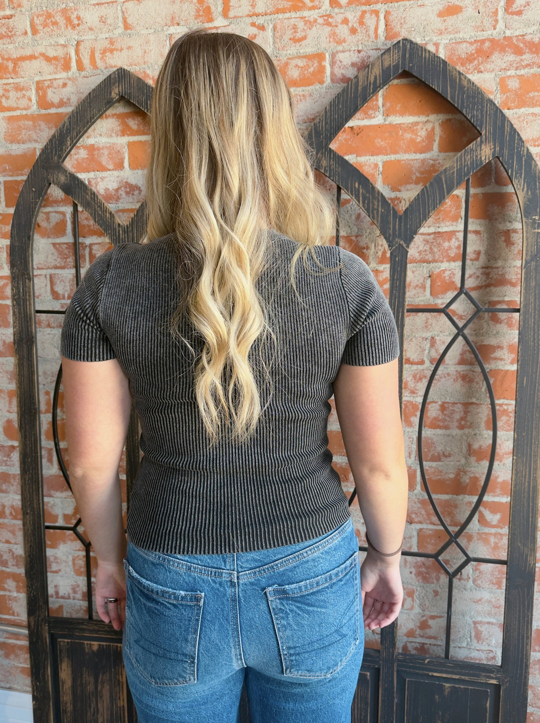 Don't Call Me Ribbed Cropped Tee-2 Colors