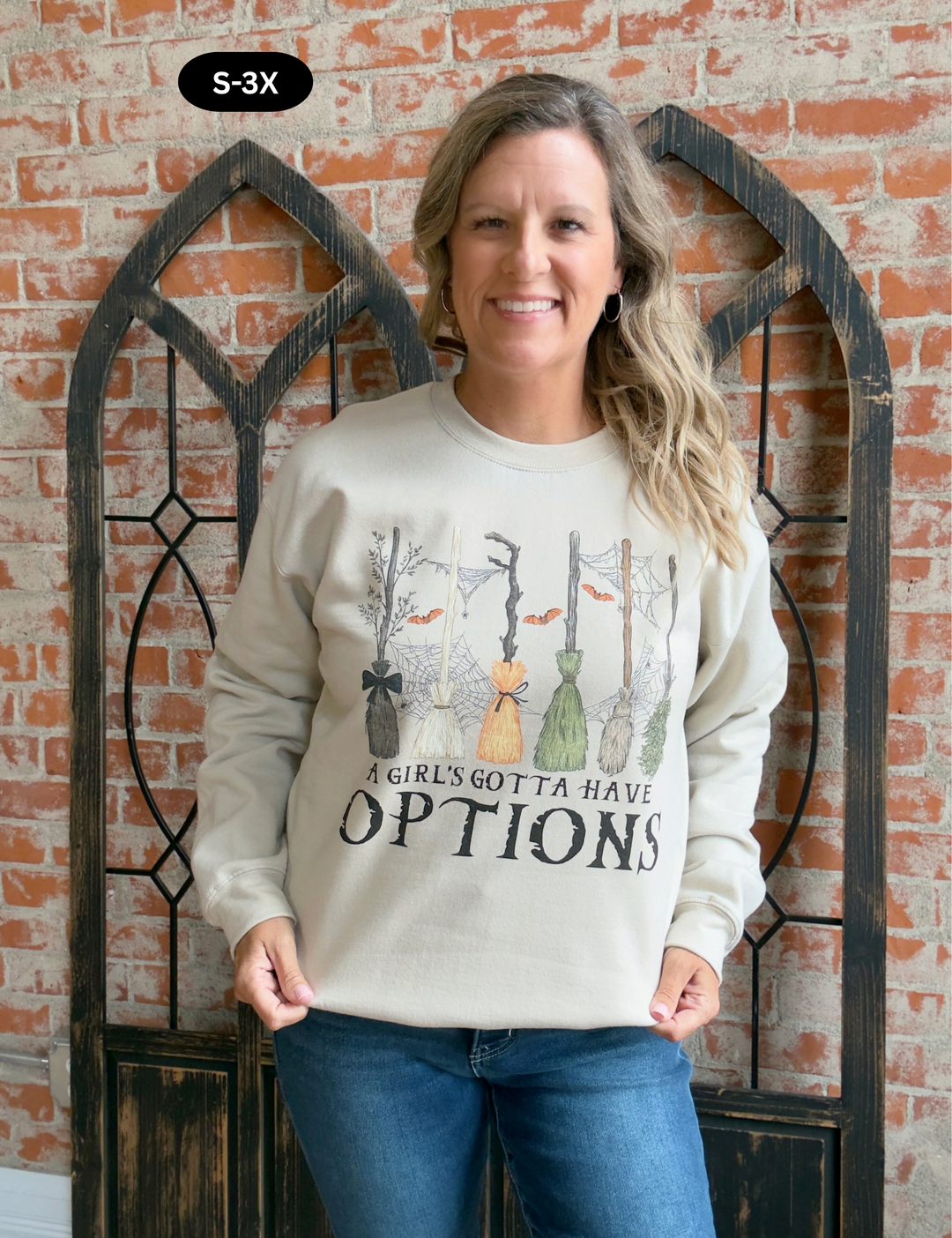 Girl's Gotta Have Options crewneck