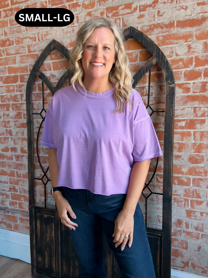 Work For It Mom Crop Tee-2 Colors