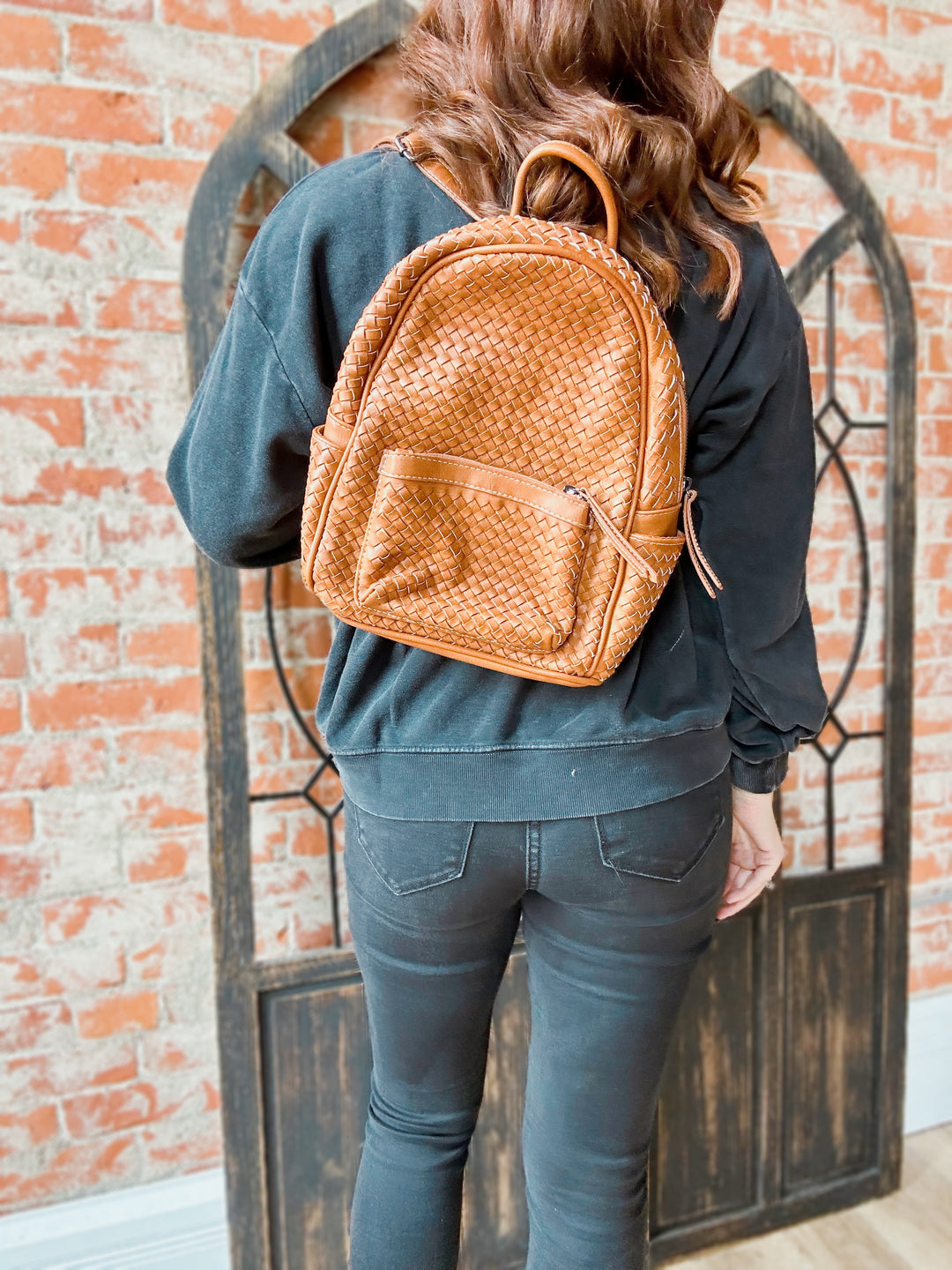 Camel Woven Backpack