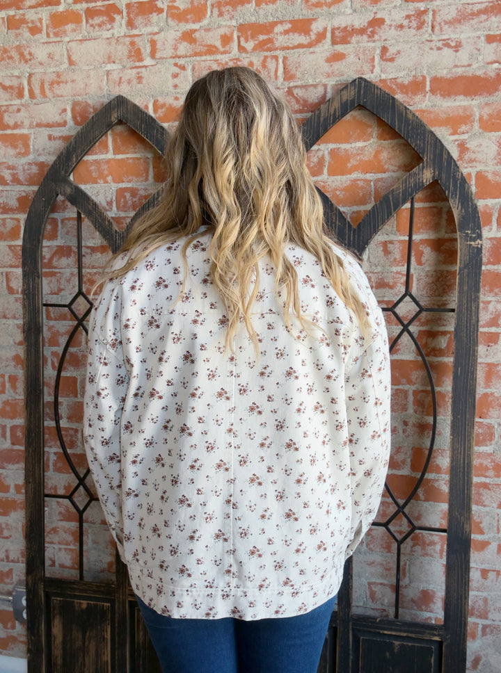She's A Peach Floral Barn Jacket