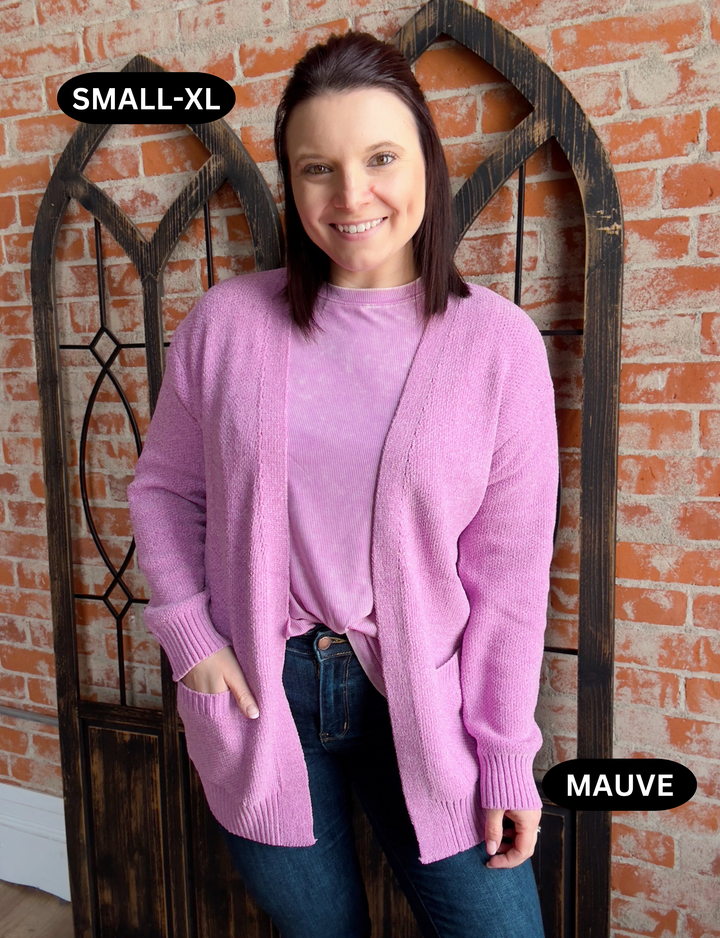 Super Chill Chenille Cardigan-Spring Colors