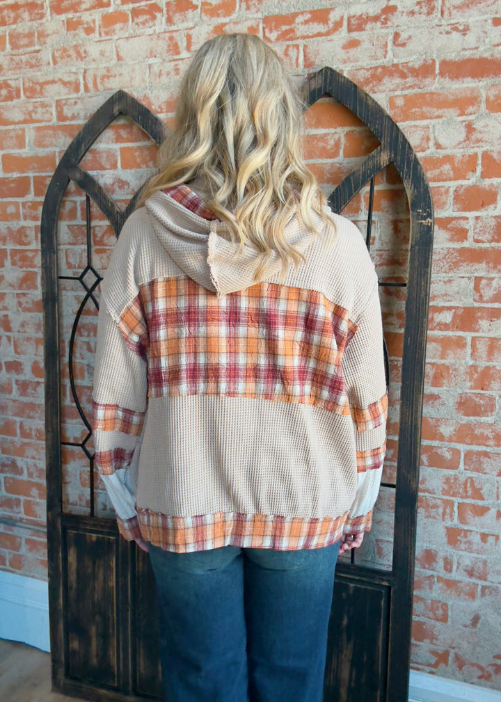 A Fall Sight Plaid Color Block Jacket