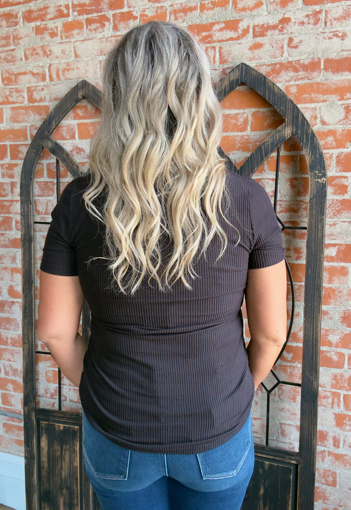 Ready Now Ribbed Tee-3 Colors