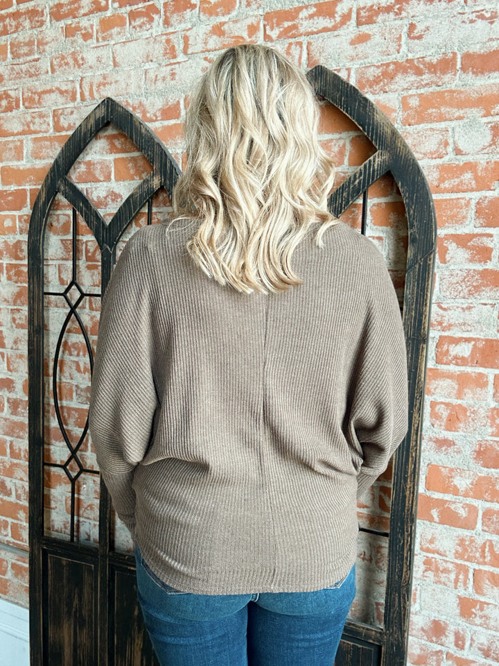 Gravitate To Ribbed Knit Dolman-2 Colors