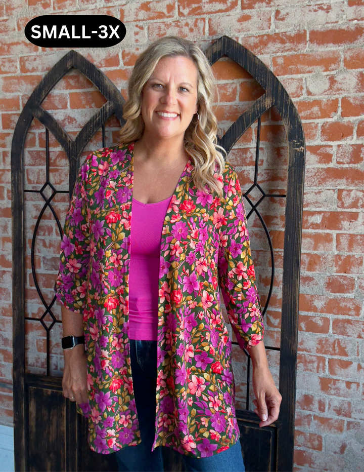 Paint A Pretty Picture Floral Kimono