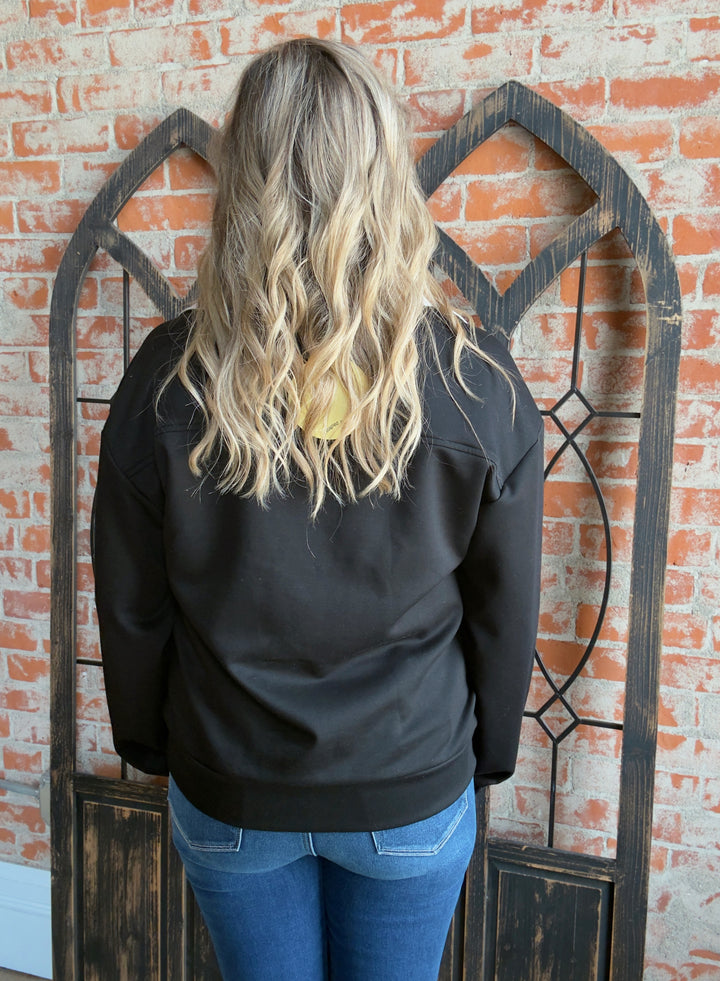 Elevated Lounging Collared Scuba-Black