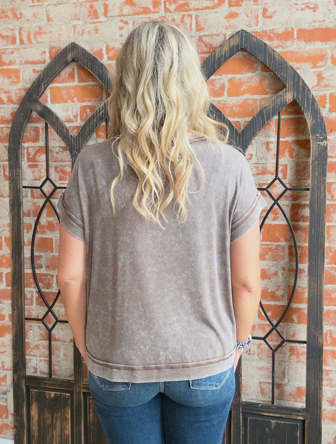 New & Improved Softer Than Silk Tee-Brown