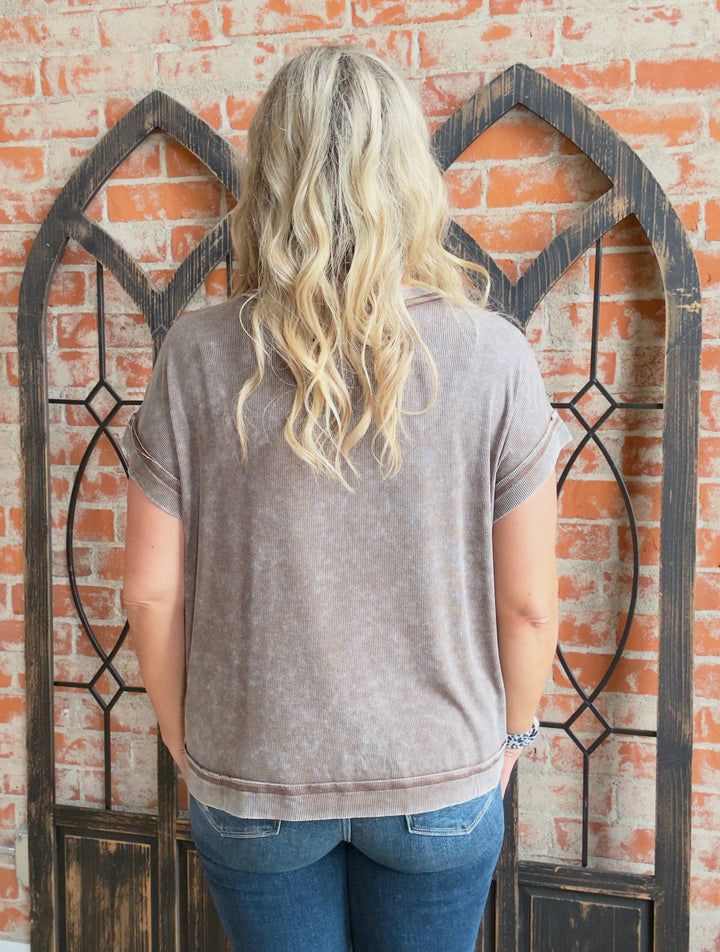 New & Improved Softer Than Silk Tee-Brown