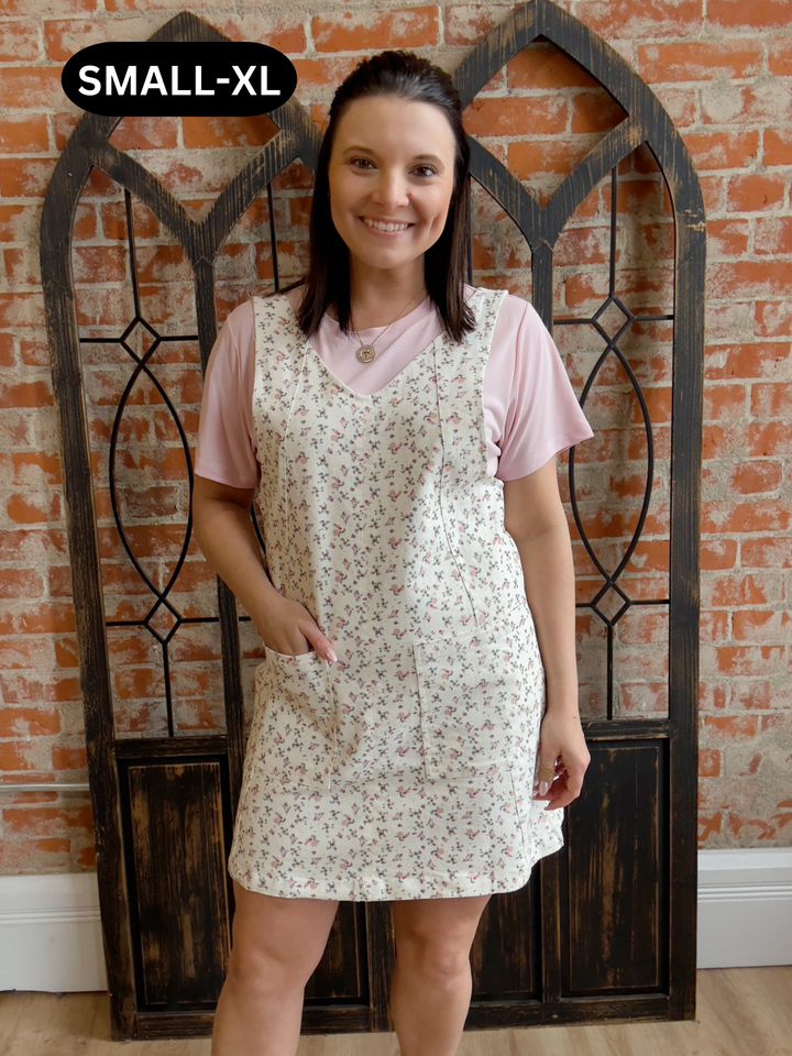 Places To Be Floral Overall Dress