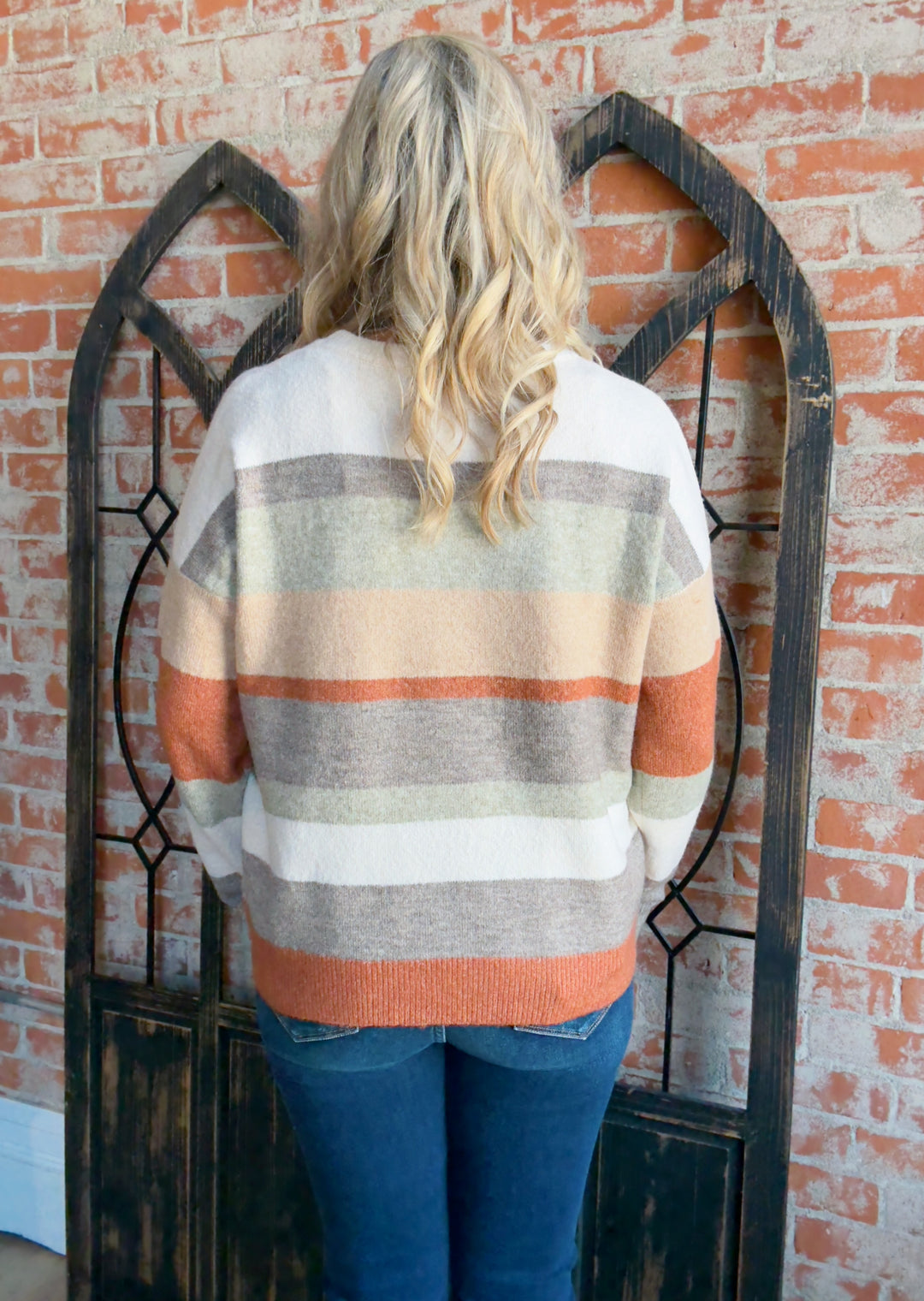 A Muted Fall Striped Sweater
