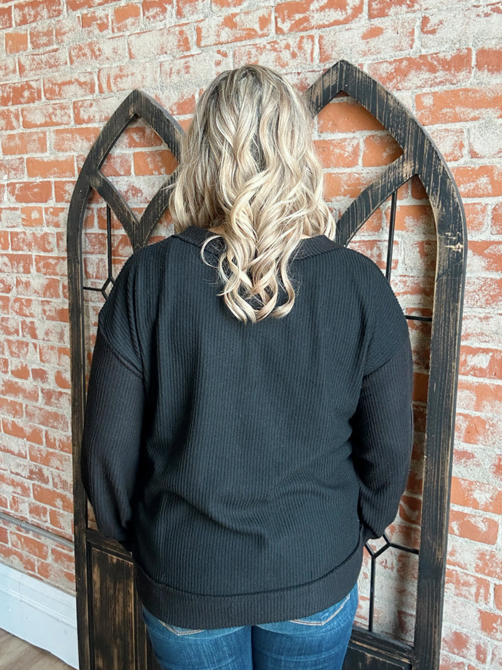 A Little Basic Long Sleeve-Black