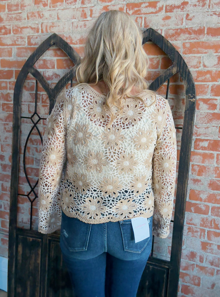 Best Of Me Floral Crochet Sweater