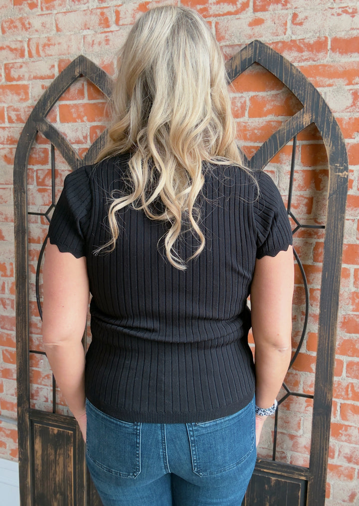 Give Me The Chance Scalloped Tee