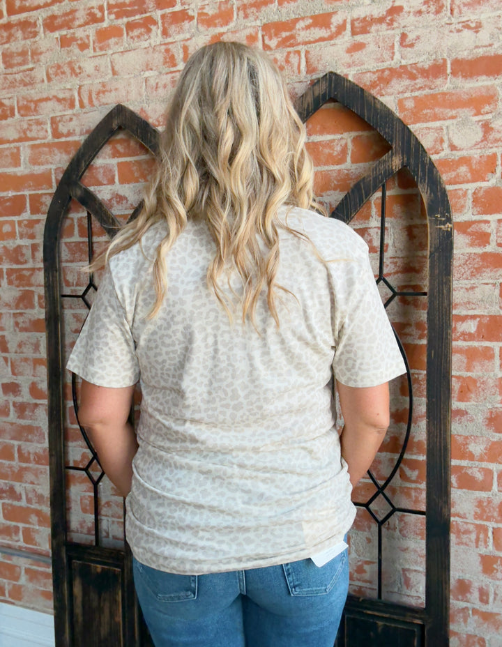 Girly Pink Leopard Graphic Tee