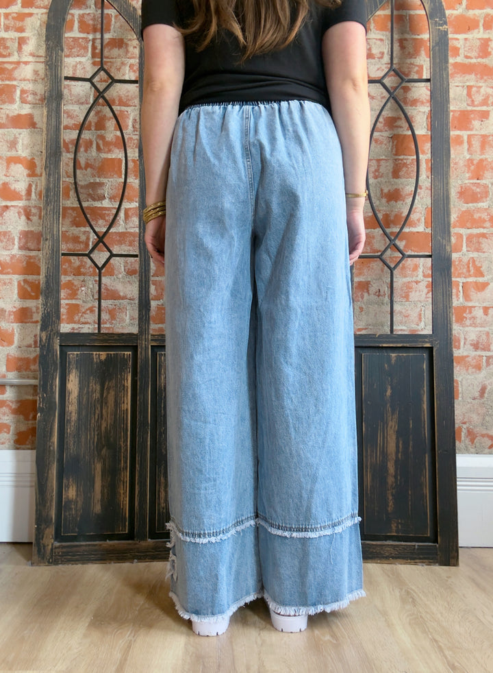 Make A Statement Embroidered Floral Knit Jean