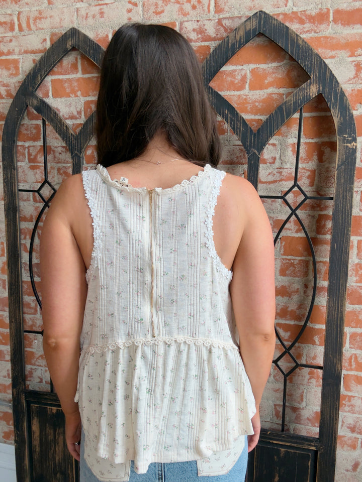 Take The First Step Peplum Tank
