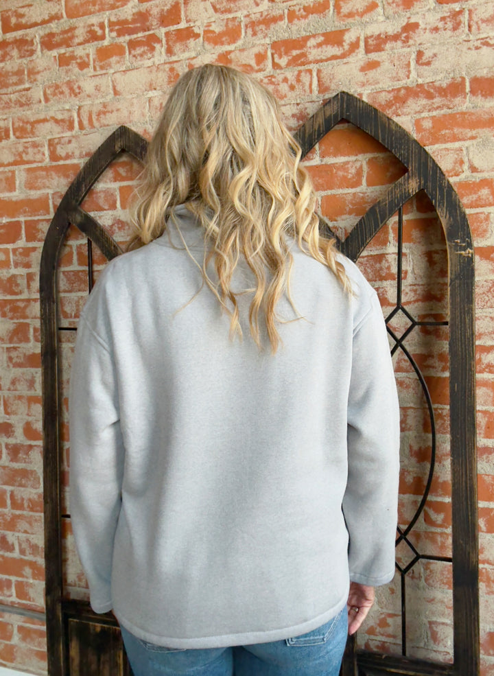 Top Secret Fleece Half Button Up-2 Colors