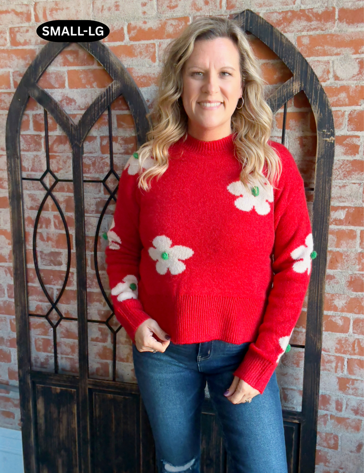 Festive Floral Sweater