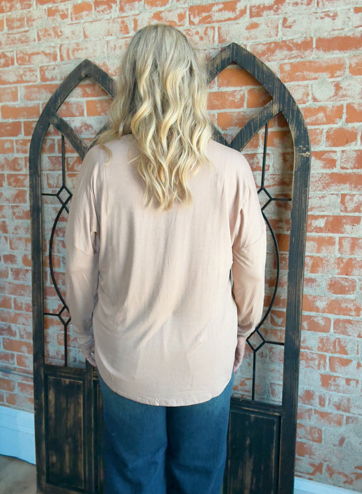 Always A Favorite Long Sleeve-Taupe