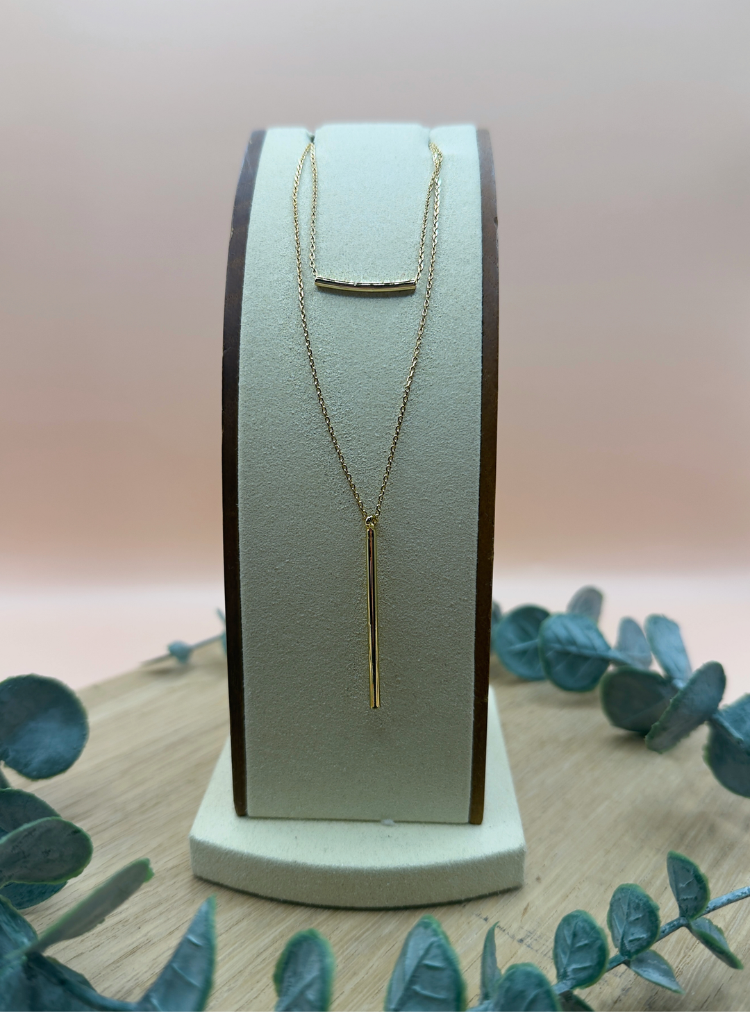 Lucky Lady Double Layer Bar Necklace